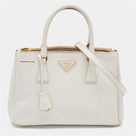 prada saffiano white tote|Prada saffiano tote price.